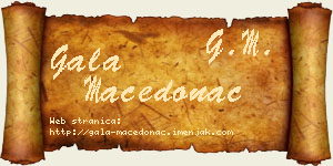 Gala Macedonac vizit kartica